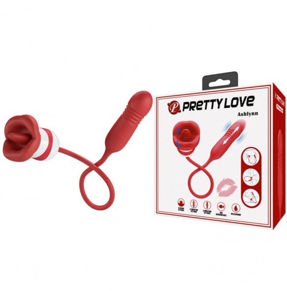Pretty Love - Ashlynn Tongue Licking Thrusting Vibrator (Chargeable - Red) Pretty Love - Ashlynn Tongue Licking Thrusting Vibrator (Chargeable - Red)